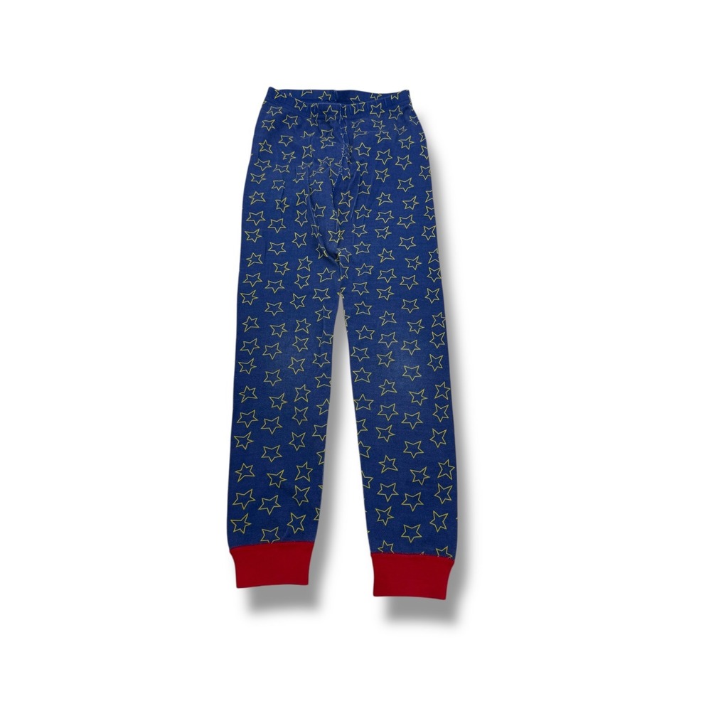 Hanna Andersson Wonder Woman Organic Cotton Pajama Pants Kid 6–7 Blue Star Print